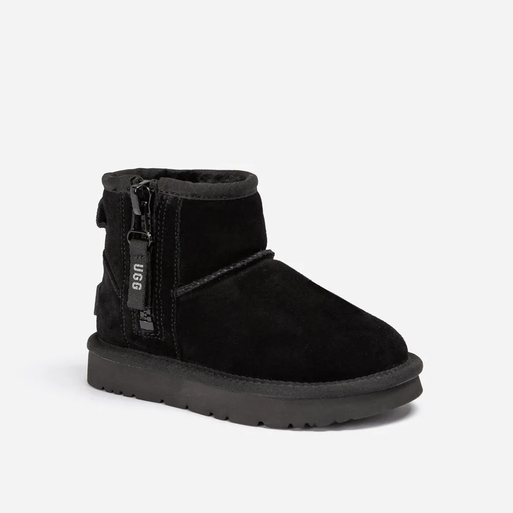 Ugg Kids Mini Zipper Tape Logo Boots