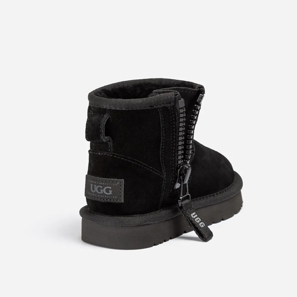 Ugg Kids Mini Zipper Tape Logo Boots