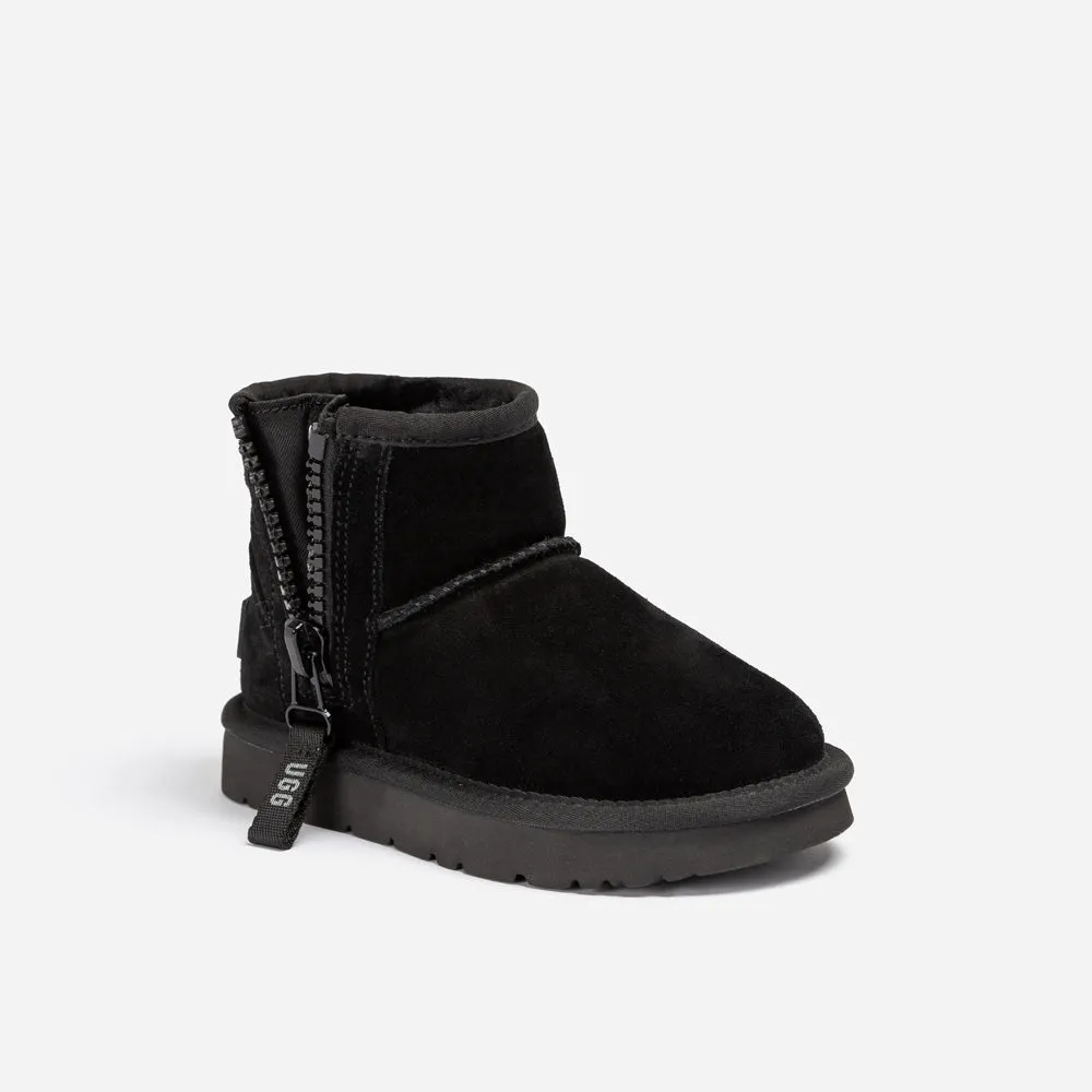 Ugg Kids Mini Zipper Tape Logo Boots