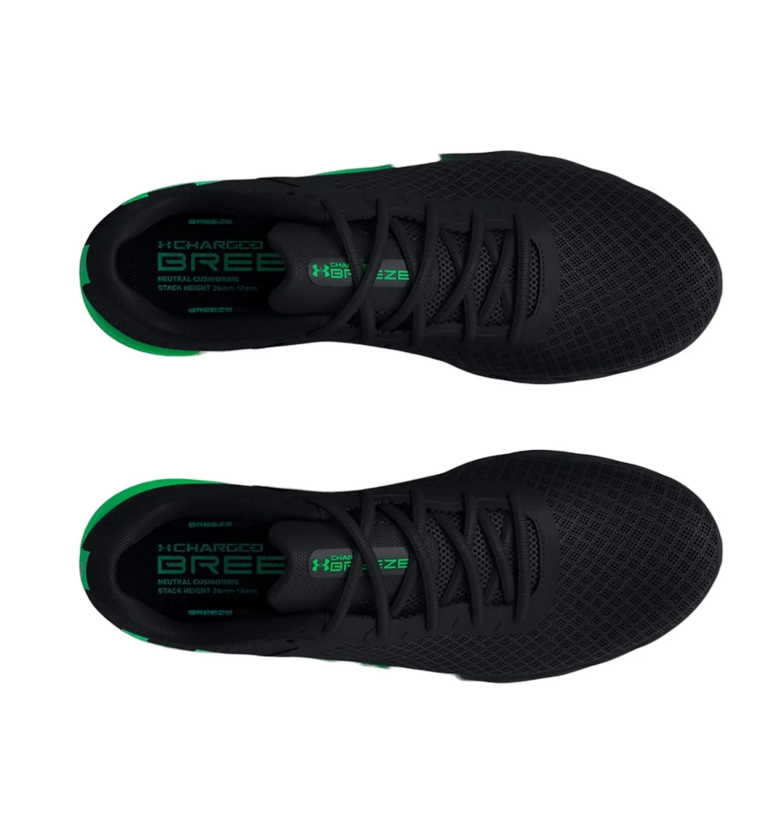 Under Armour UA Charged Breeze Running Shoes - Black / Green