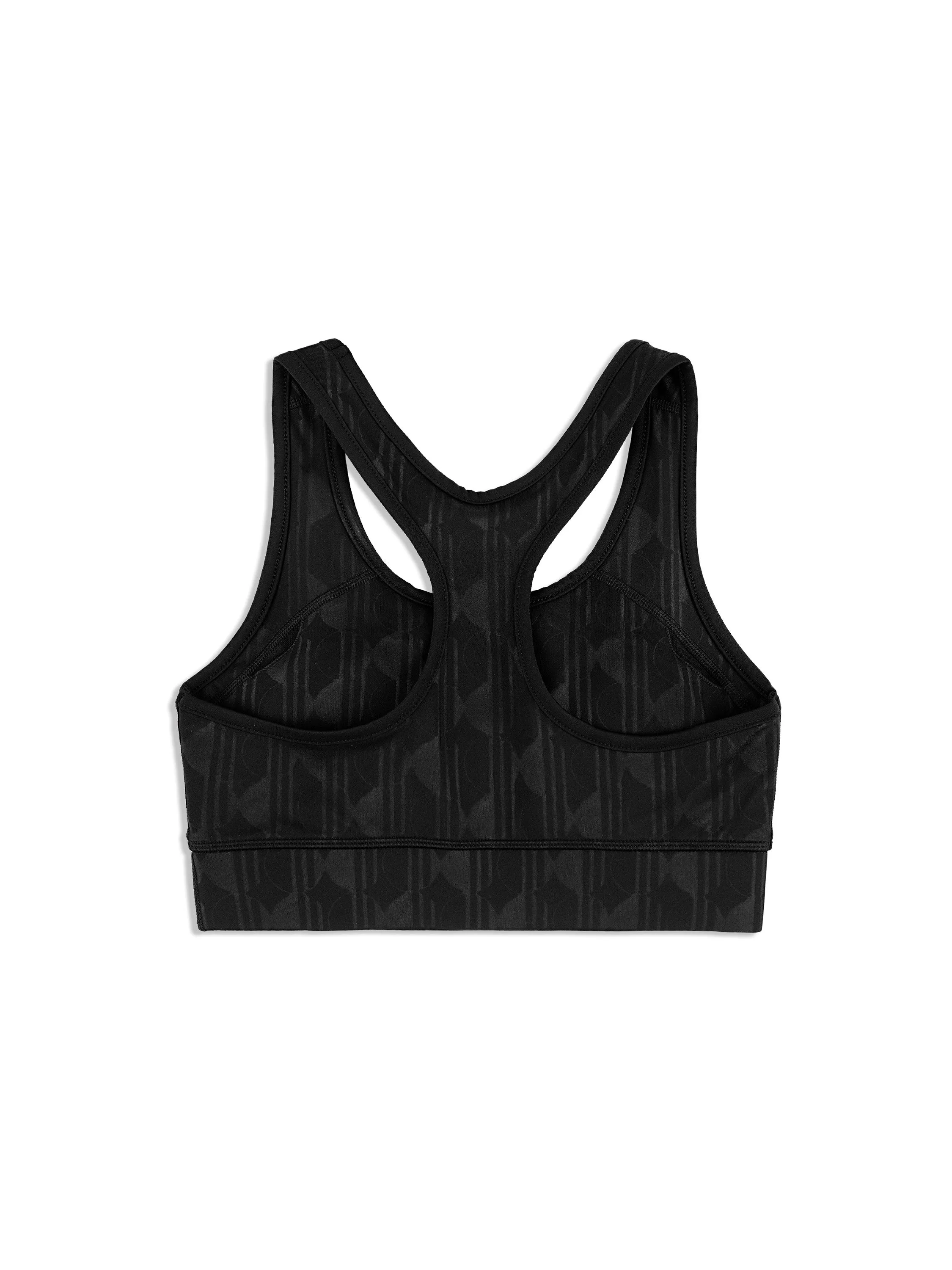 Viano Printed Sports Bra- Black Beauty