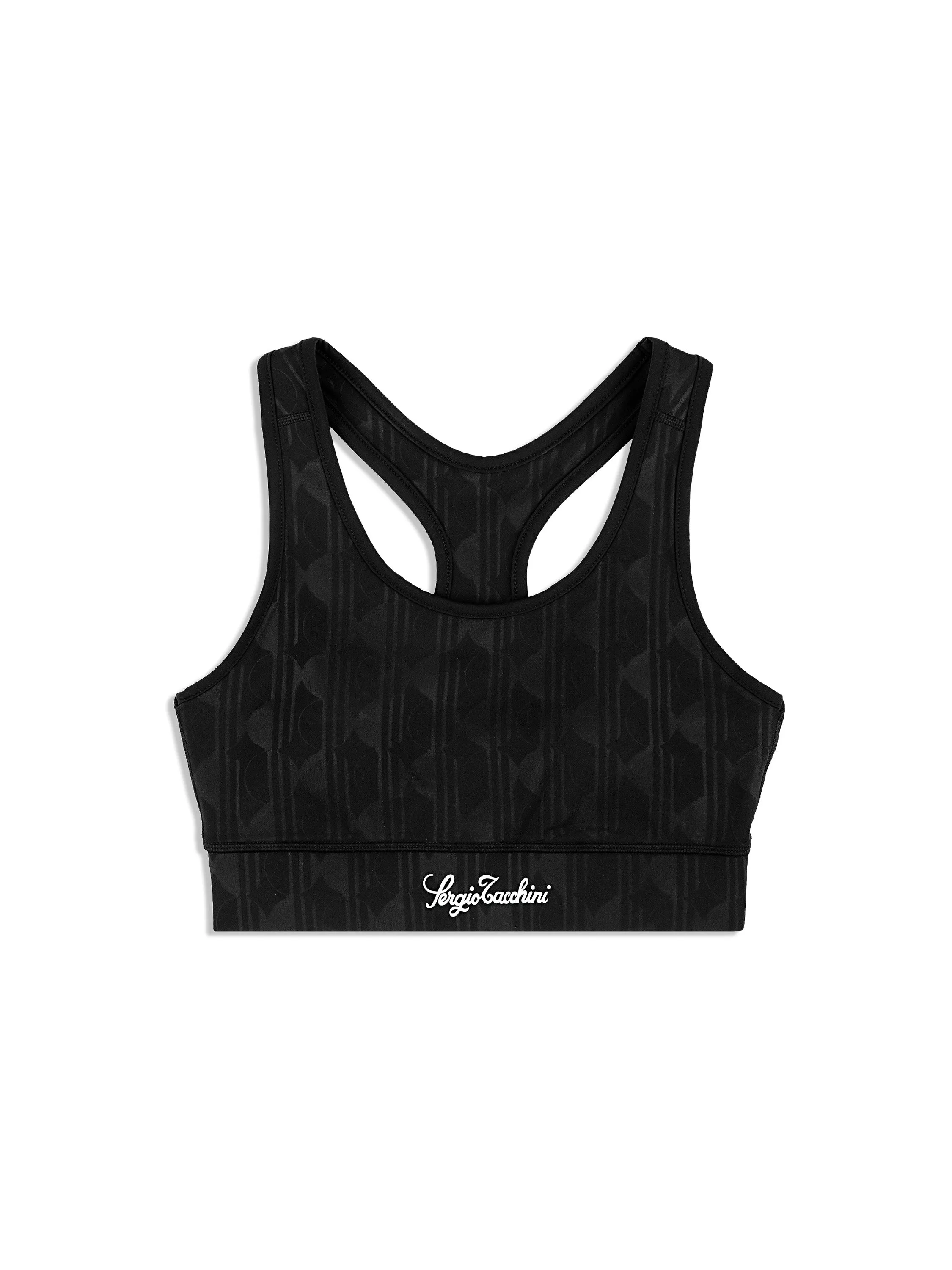 Viano Printed Sports Bra- Black Beauty