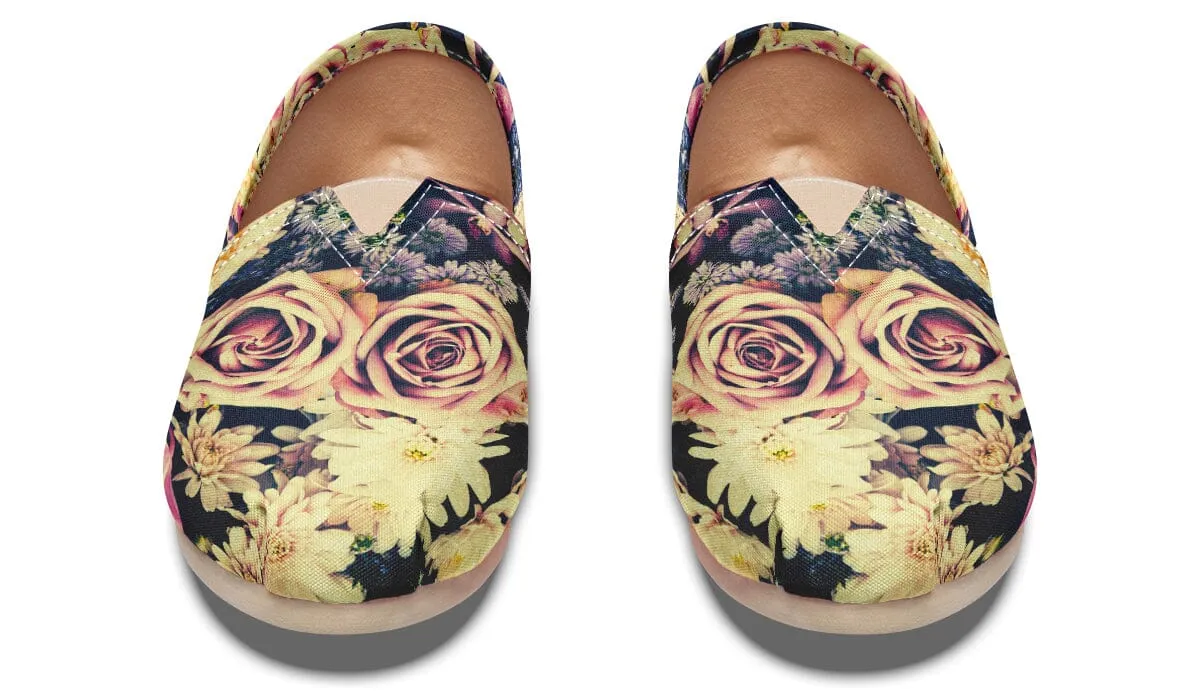 Vintage Flowers Casual Slip on Shoes