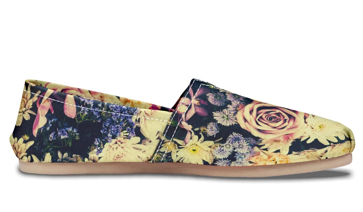 Vintage Flowers Casual Slip on Shoes