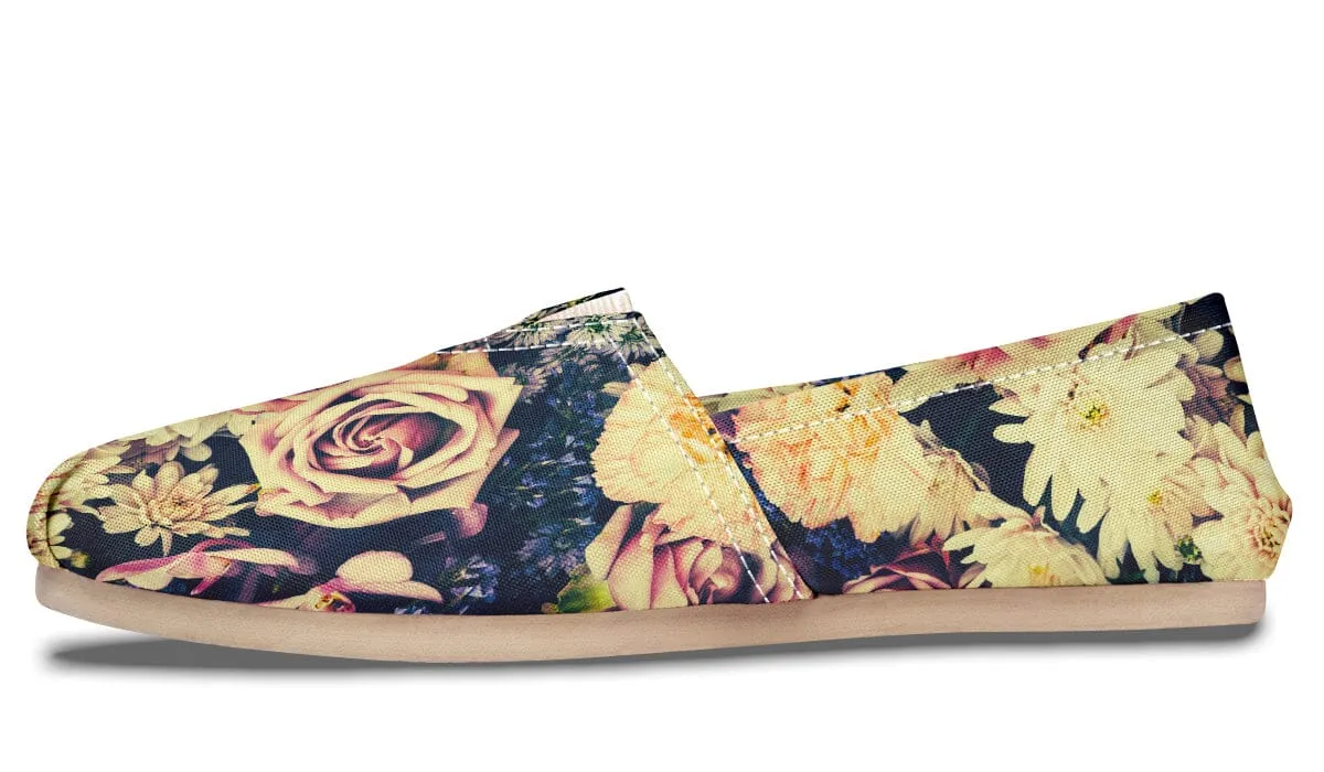 Vintage Flowers Casual Slip on Shoes