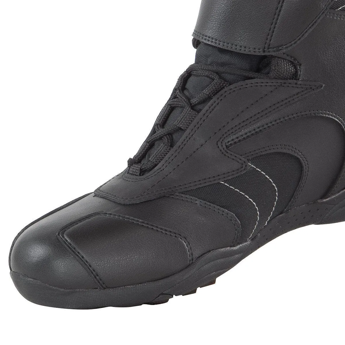 Vulcan V310 Men's Black Troop Sport Leather Motorcycle Sport Riding Boots