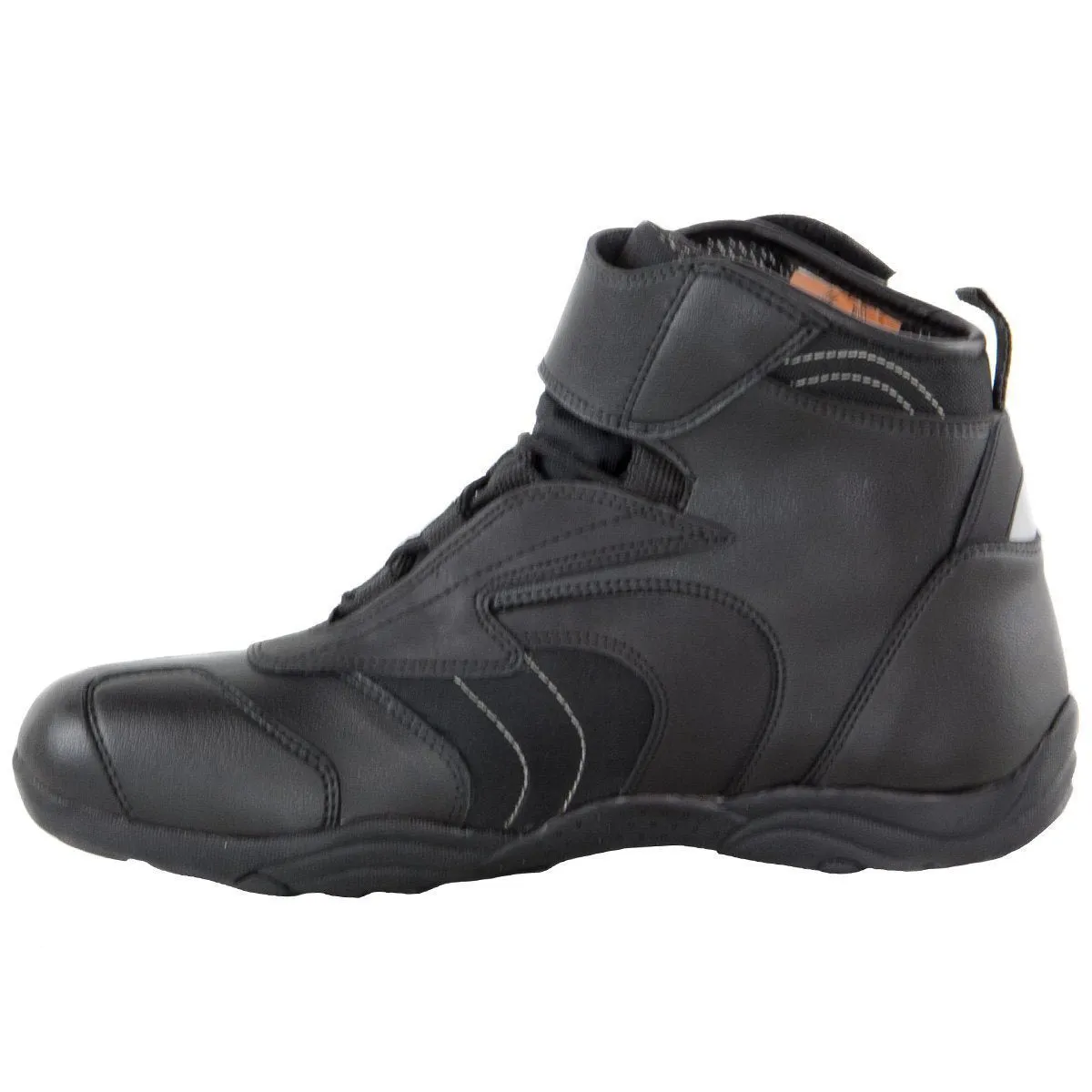 Vulcan V310 Men's Black Troop Sport Leather Motorcycle Sport Riding Boots