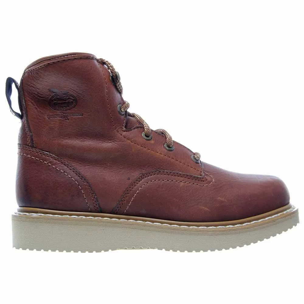 Wedge Lace Up Work Boots