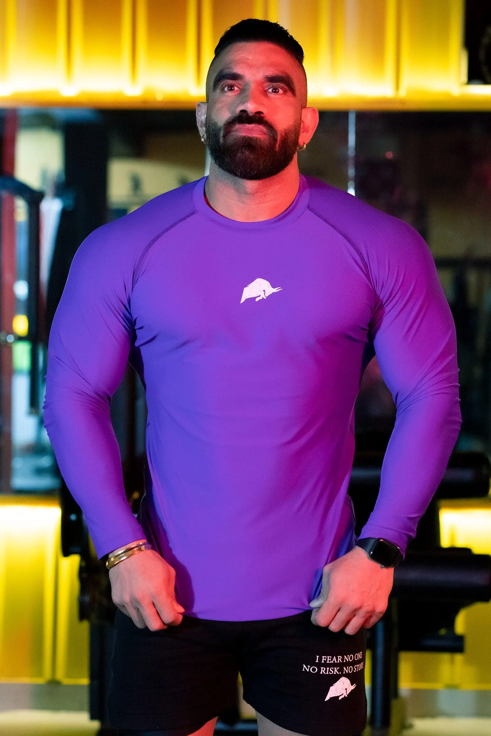 Wild Verve Compression T-shirt Full Sleeve (PURPLE)