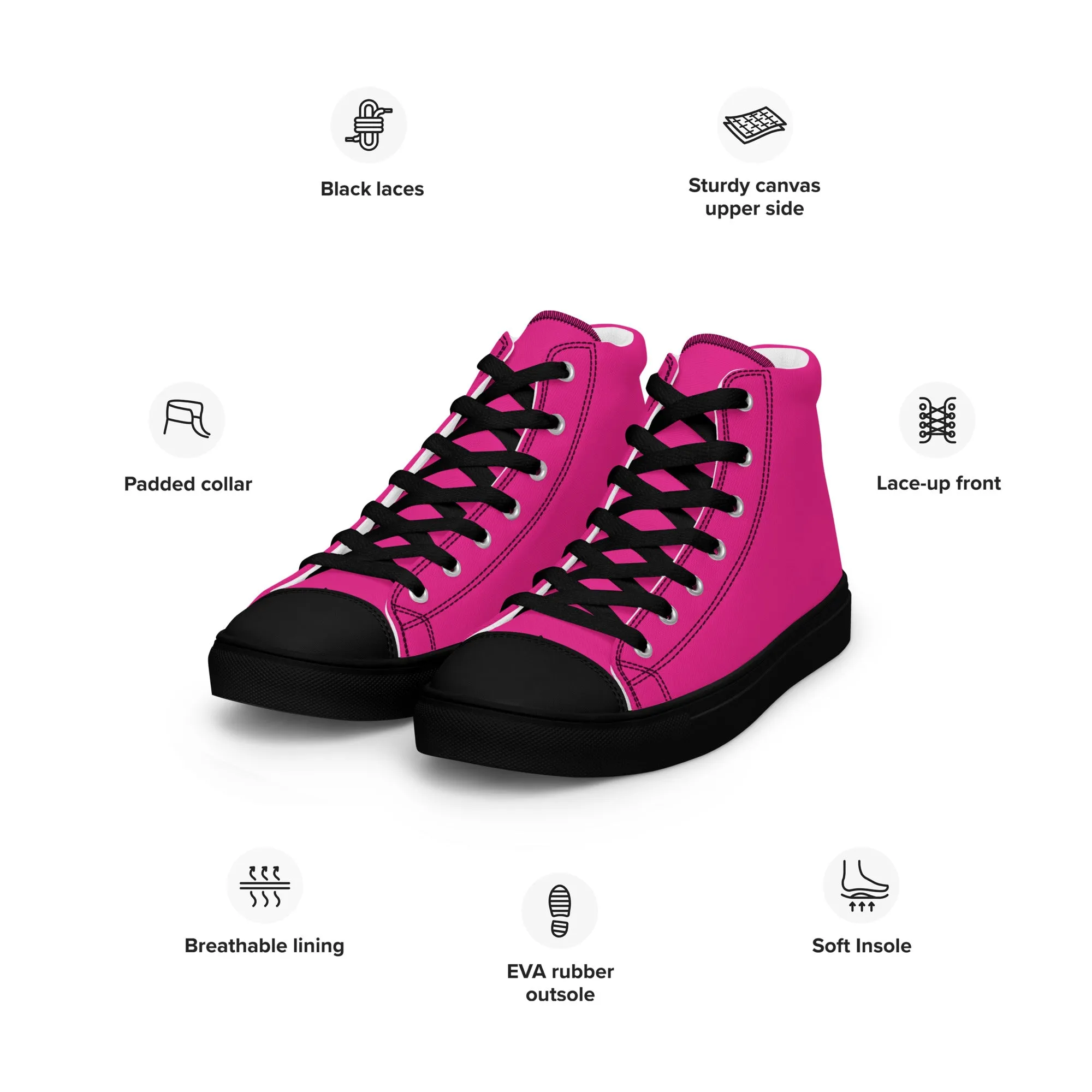 Women’s Hot Pink High Top Shoes