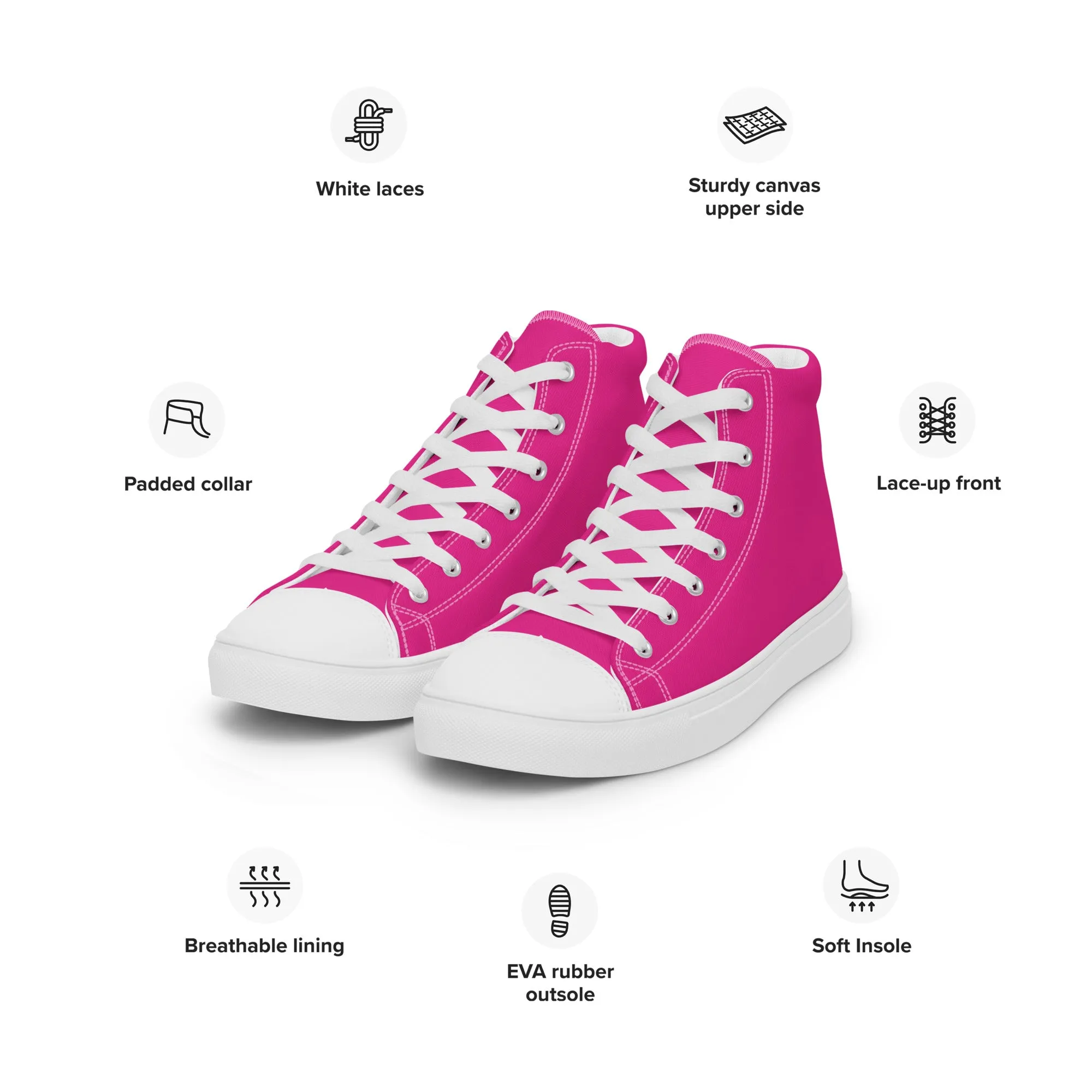 Women’s Hot Pink High Top Shoes