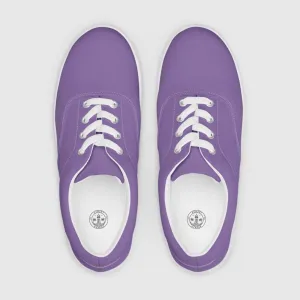 Women’s lace-up canvas shoes - Purple