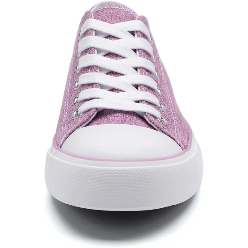 Women's Mono Canvas Lace-Up Sneakers