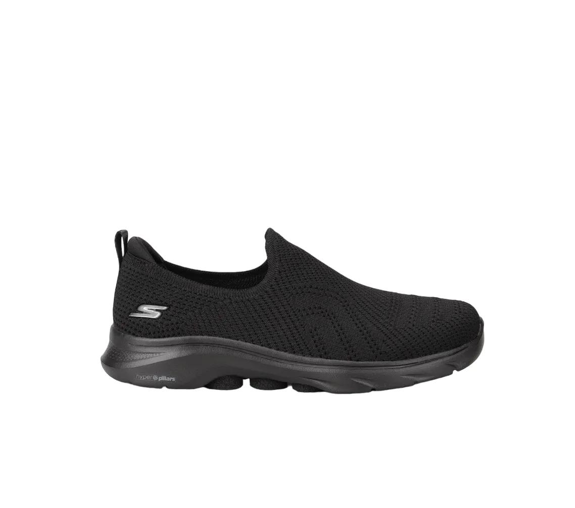 Womens Skechers Go Walk 7- Amina Black/Black Walking Shoes