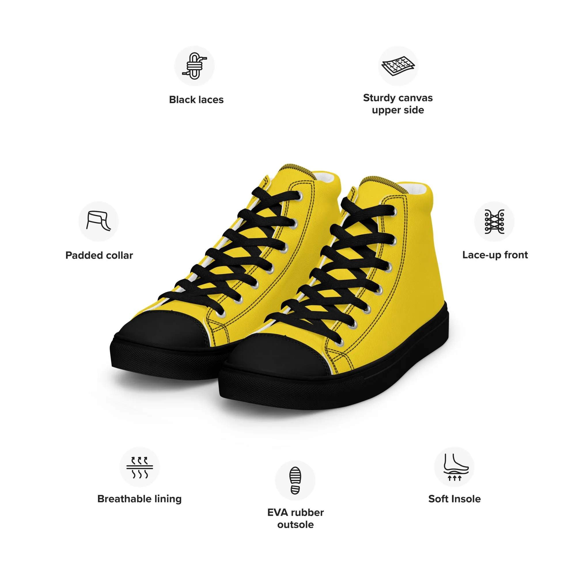 Women’s Yellow High Top Shoes