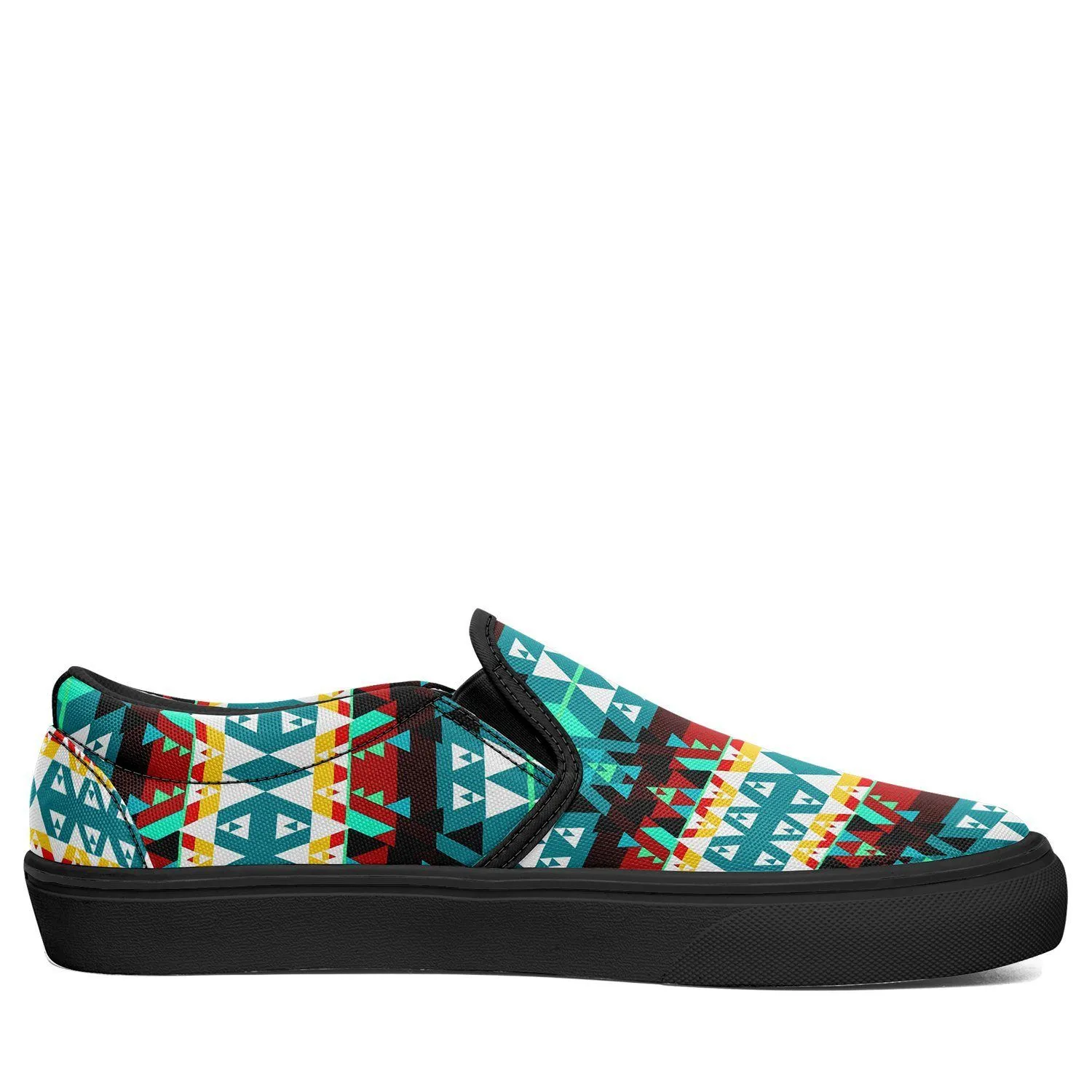 Writing on Stone Wheel Otoyimm Kid's Canvas Slip On Shoes