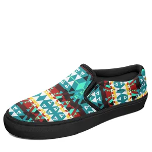 Writing on Stone Wheel Otoyimm Kid's Canvas Slip On Shoes