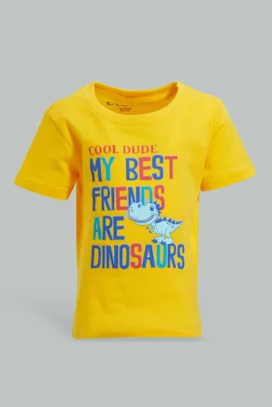 Yellow Dinosaur T-Shirt For Baby Boys